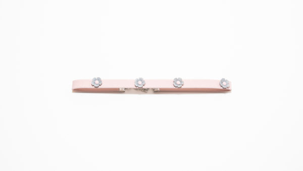 Choker rose incrustation fleurs