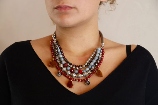 Collier court bohème chic