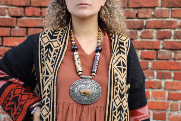 Collier ethnique, argent Népal - Image 3