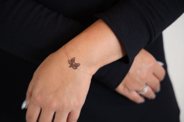 Bracelet acier rose renard - Image 2