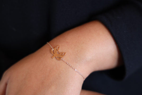 Bracelet acier rose renard - Image 3