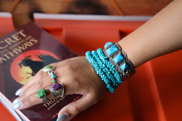 Bague Navajo, turquoise violette
