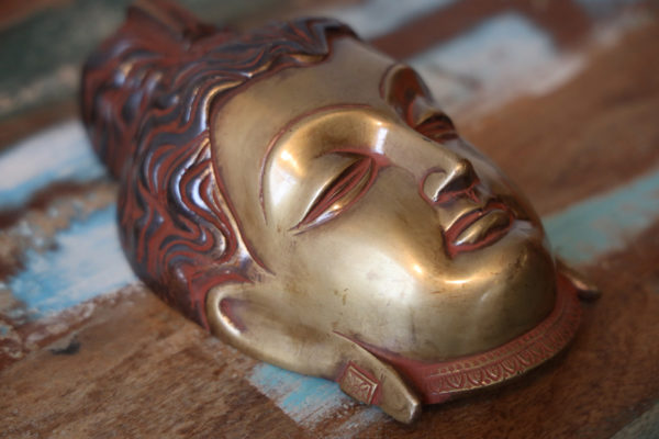Décoration murale, tête de Shiva en bronze - Image 4