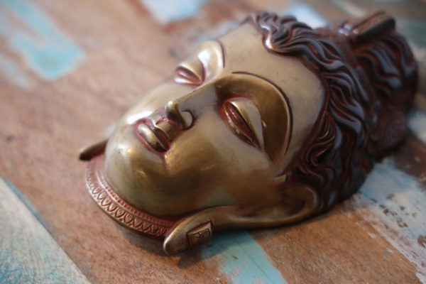 Décoration murale, tête de Shiva en bronze - Image 6