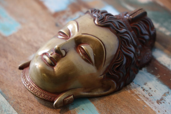 Décoration murale, tête de Shiva en bronze - Image 7
