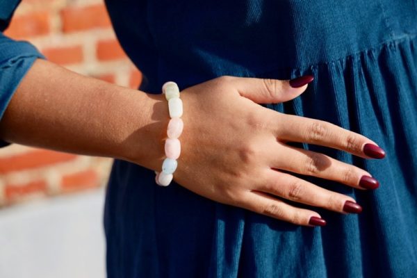 Bracelet avec pierres Morganite