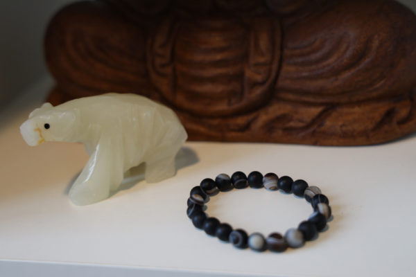 Bracelet Agate noire rubanée - Image 4