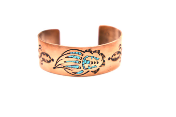 Bracelet exclusif en cuivre, patte d'ours
